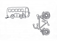 Autobús y bicicleta