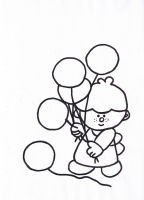 Niño con globos