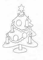 Árbol de Navidad (con velas y bolas)